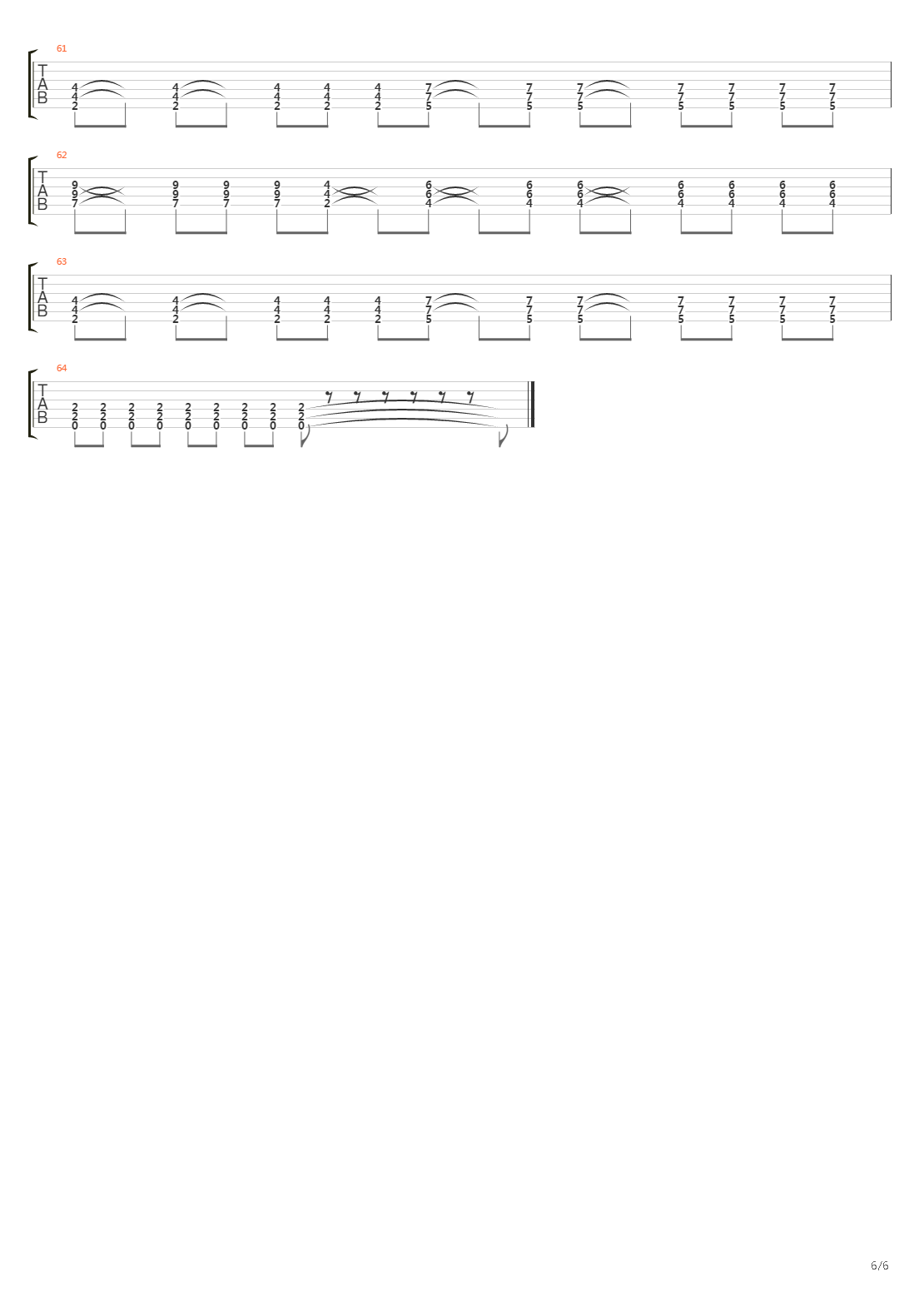 Scattered吉他谱