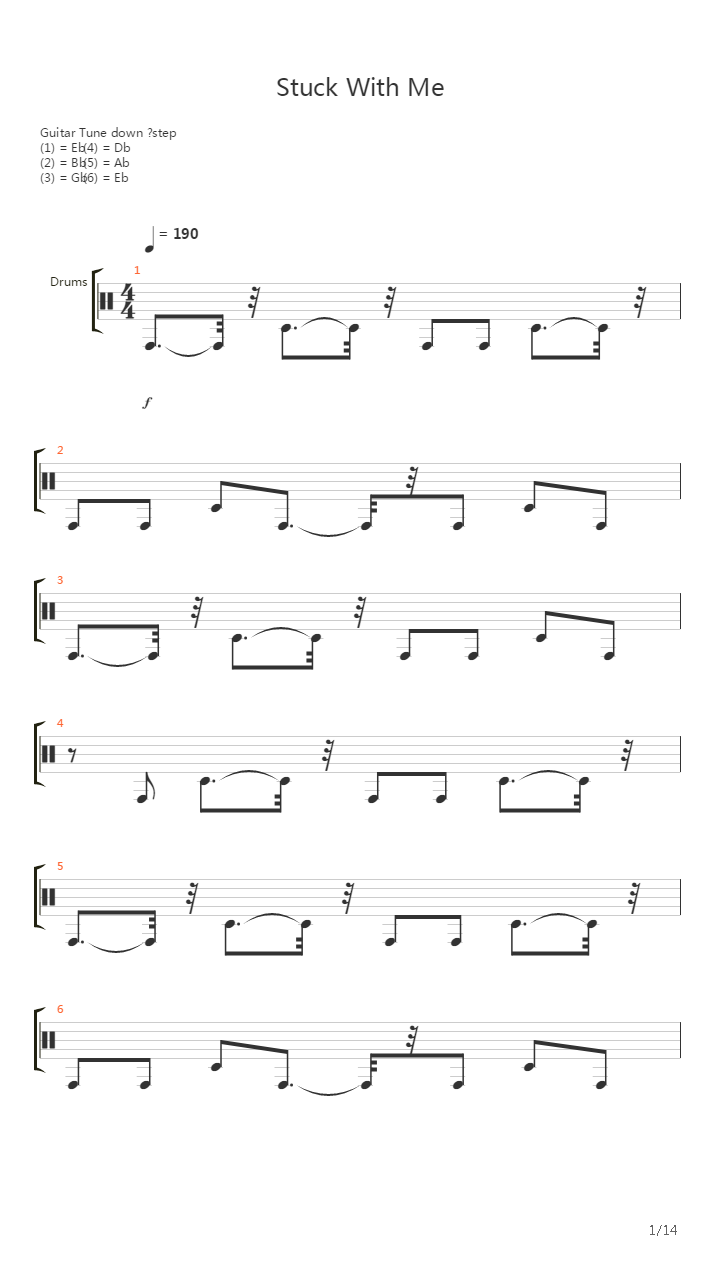 Stuck With Me吉他谱