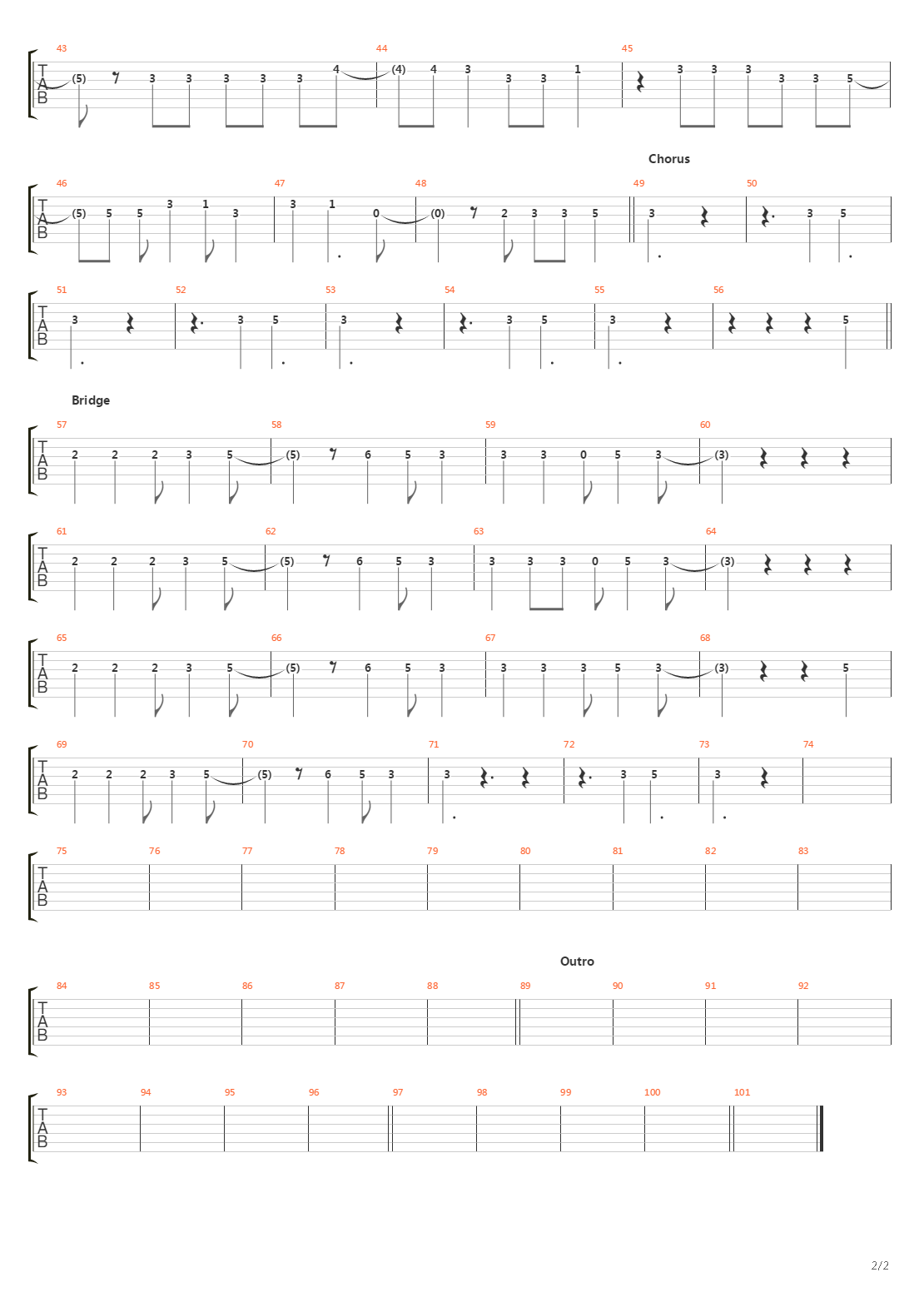 Westbound Sign吉他谱