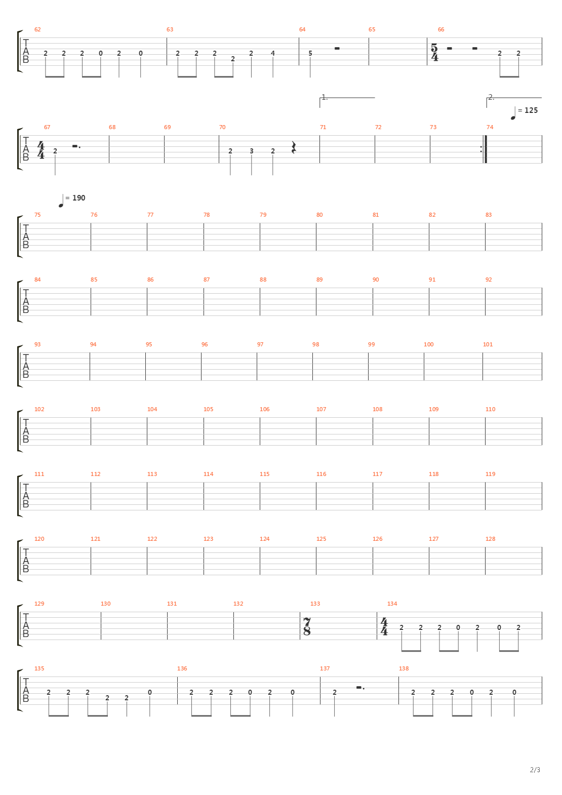 Battery吉他谱