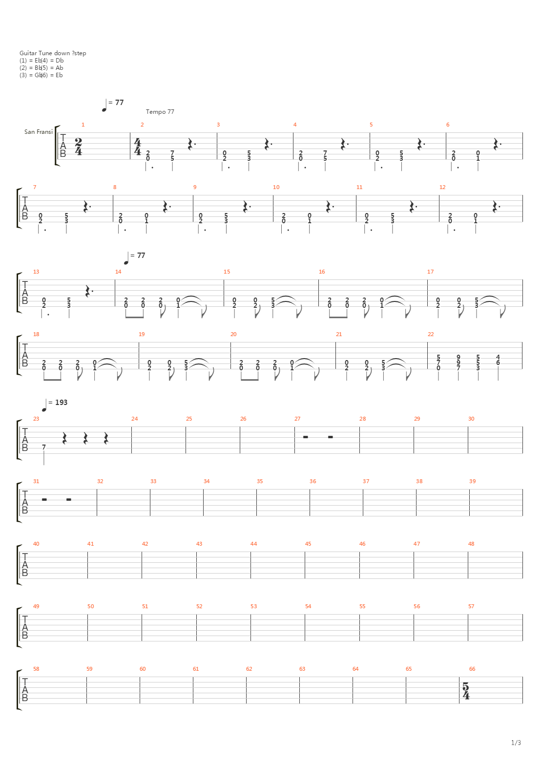 Battery吉他谱