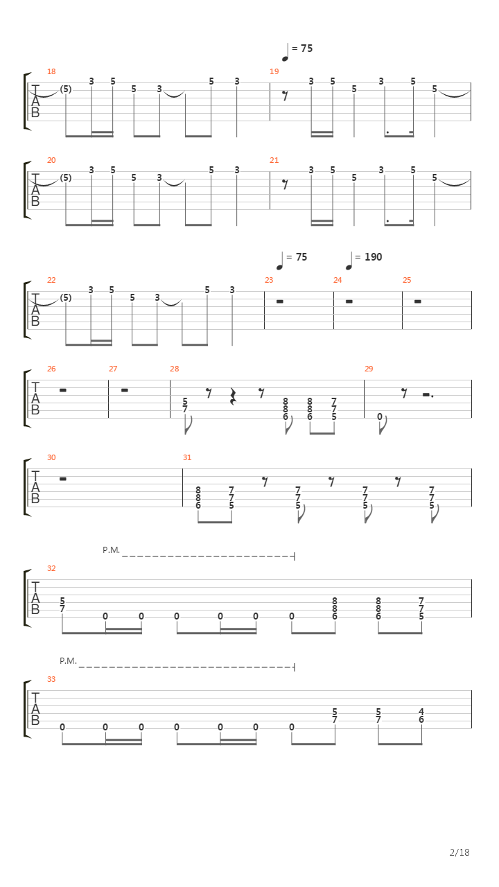 Battery(11)吉他谱