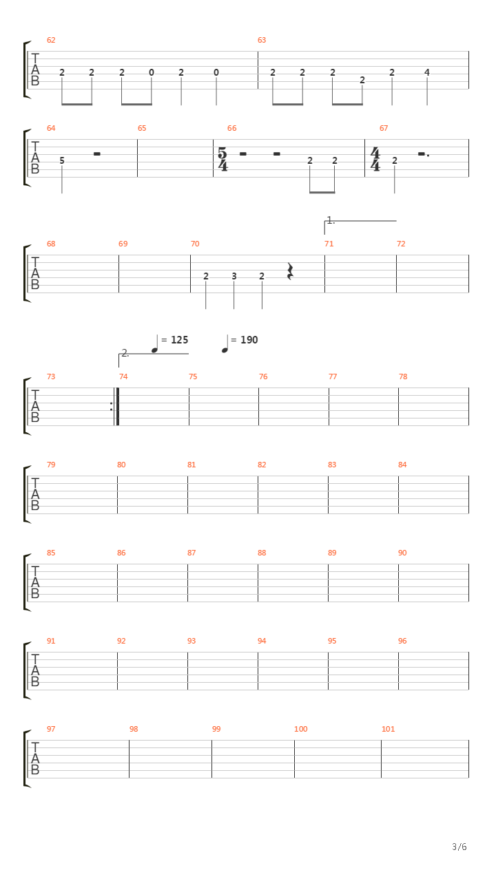 Battery吉他谱