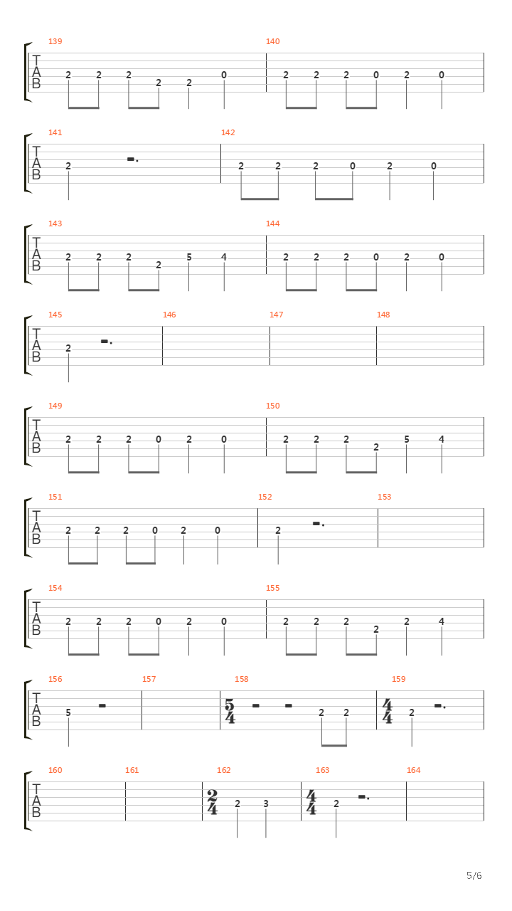 Battery吉他谱