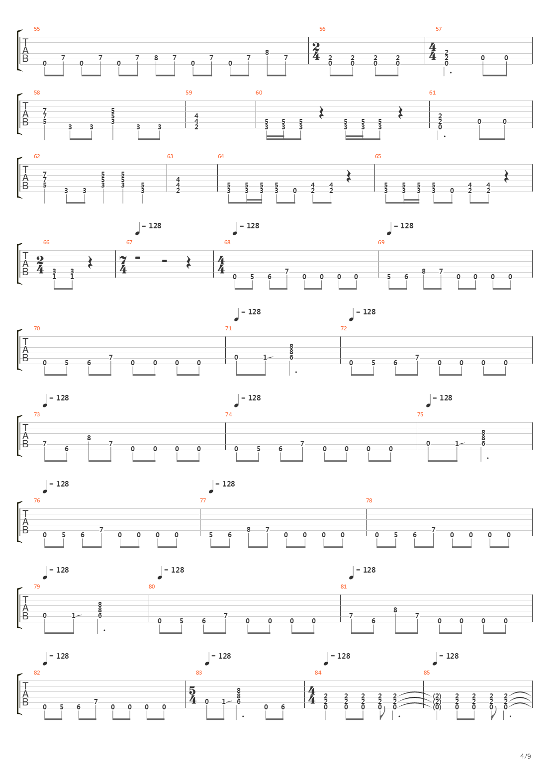 Blackened吉他谱