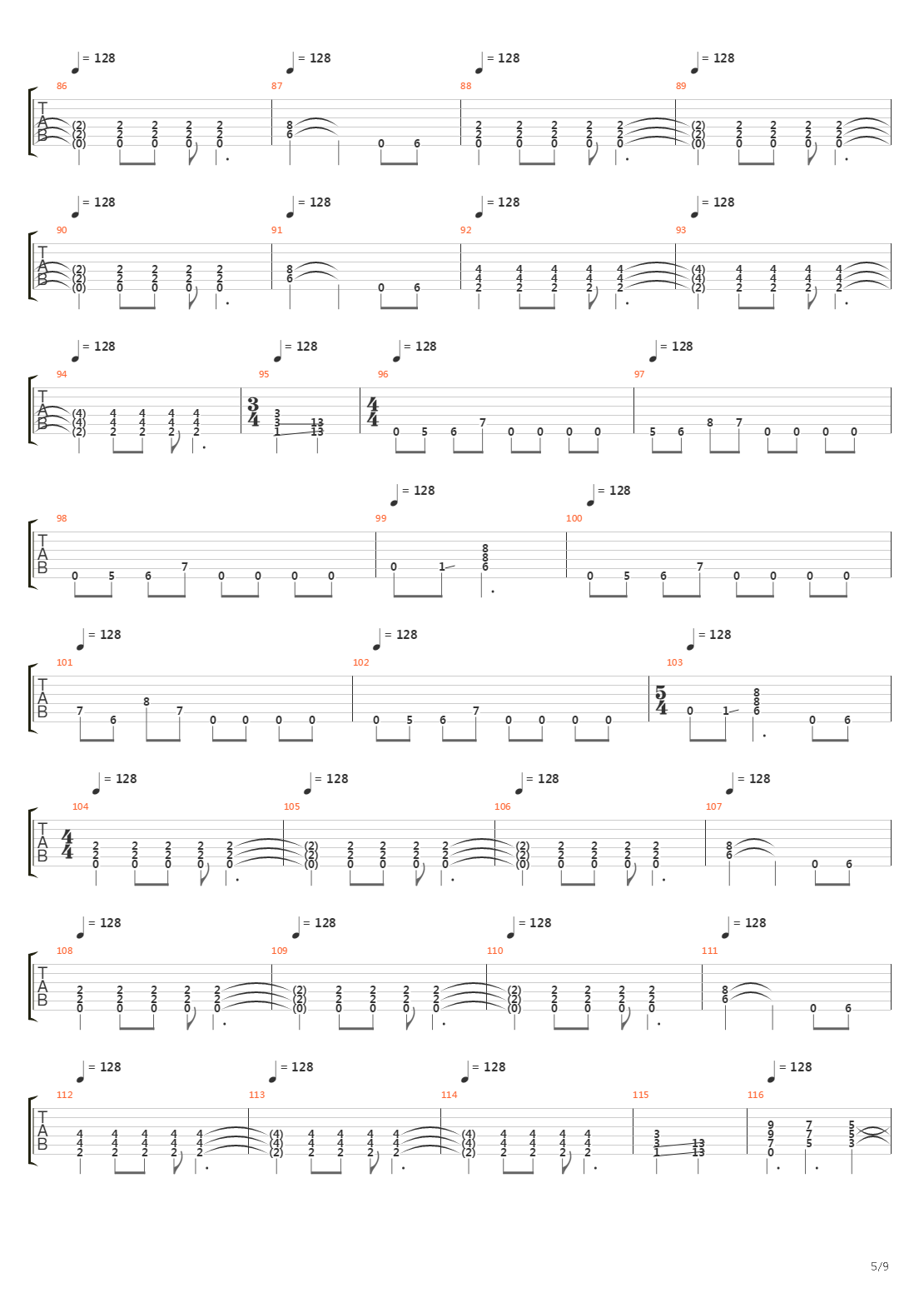 Blackened吉他谱