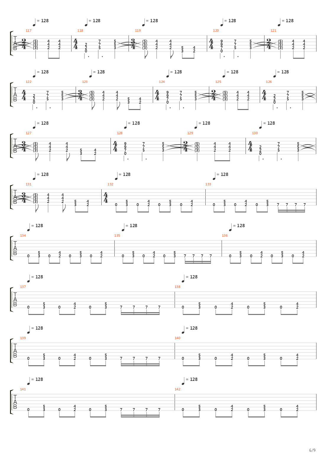 Blackened吉他谱