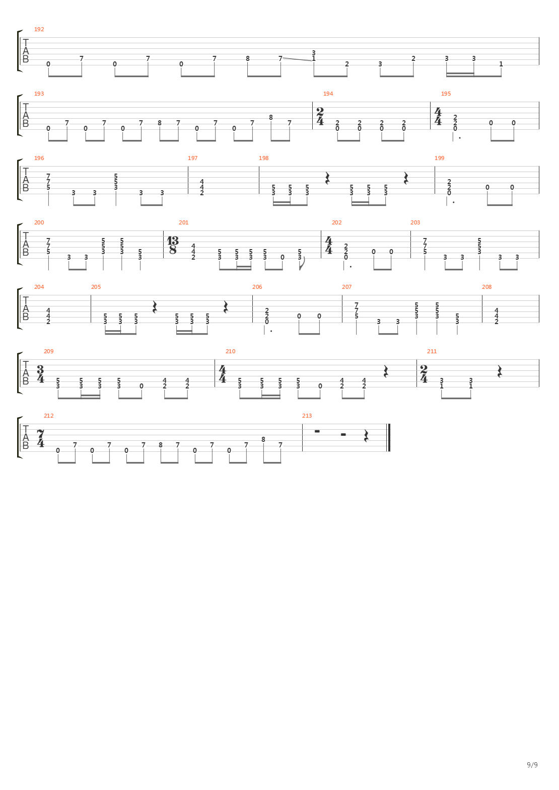 Blackened吉他谱