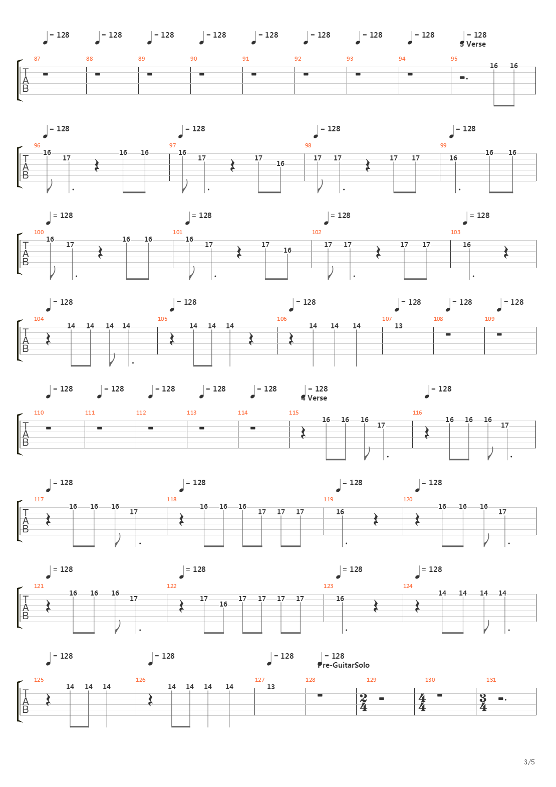 Blackened吉他谱