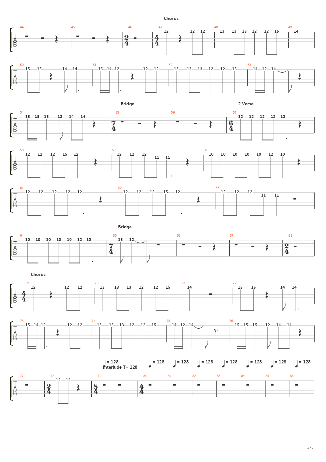 Blackened吉他谱