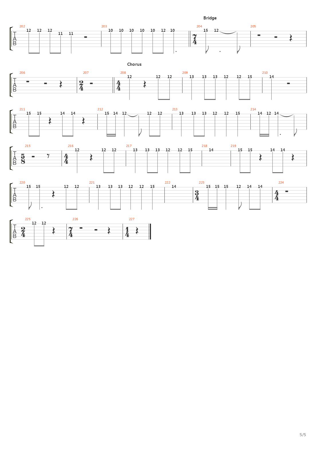 Blackened吉他谱