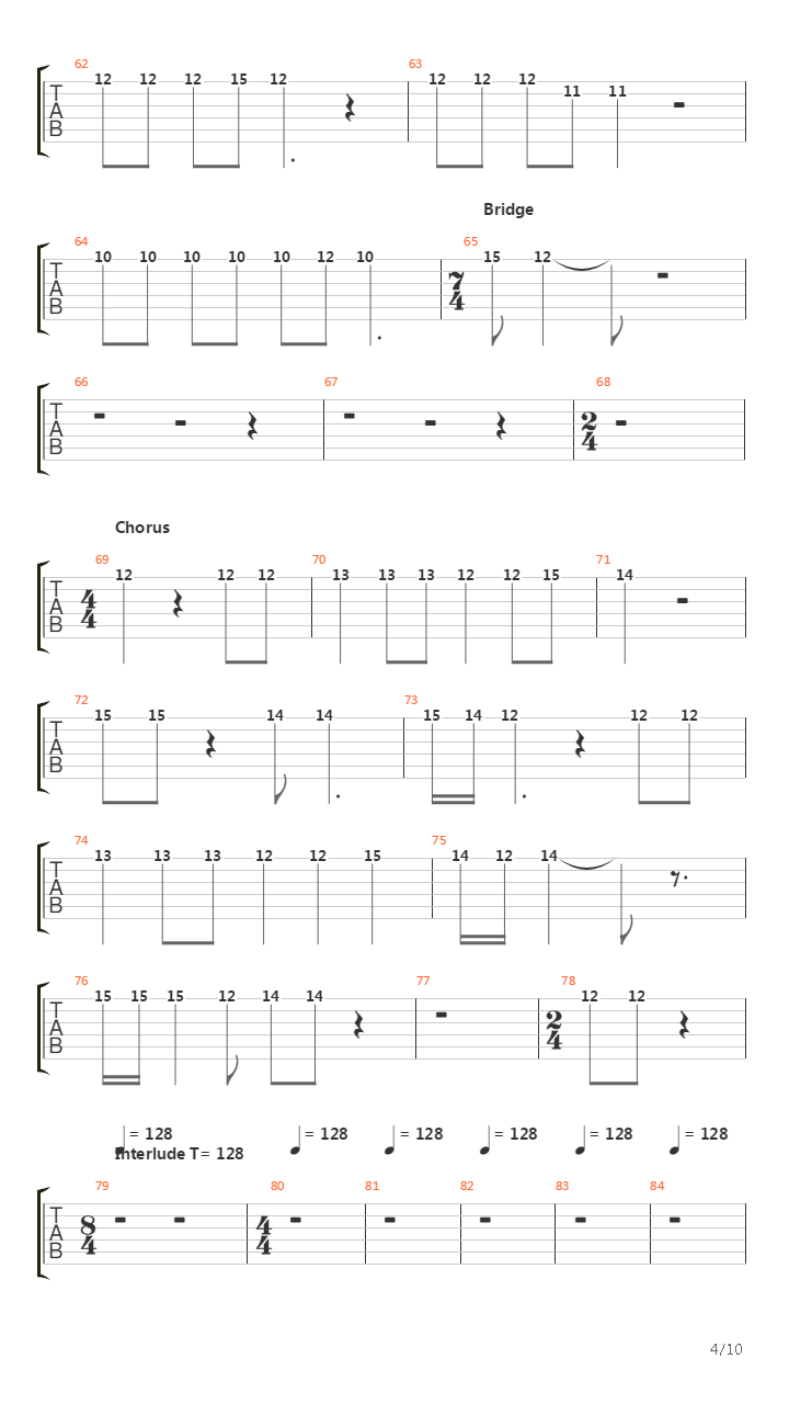 Blackened吉他谱