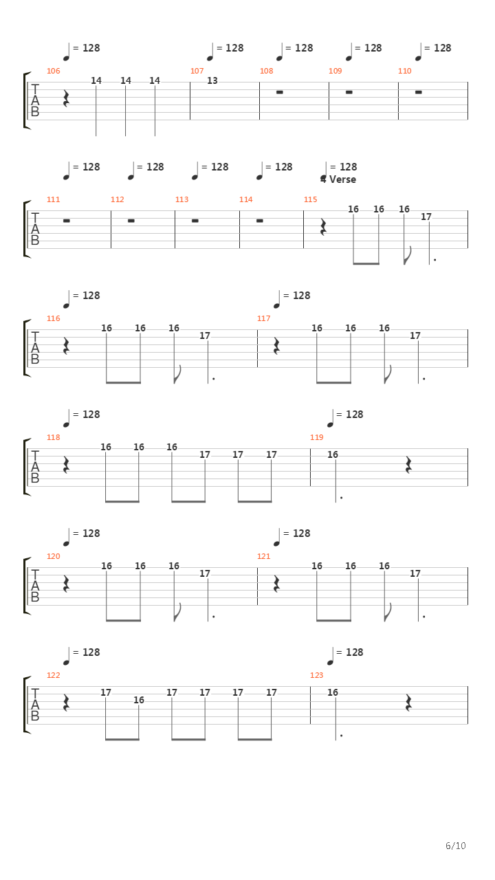 Blackened吉他谱