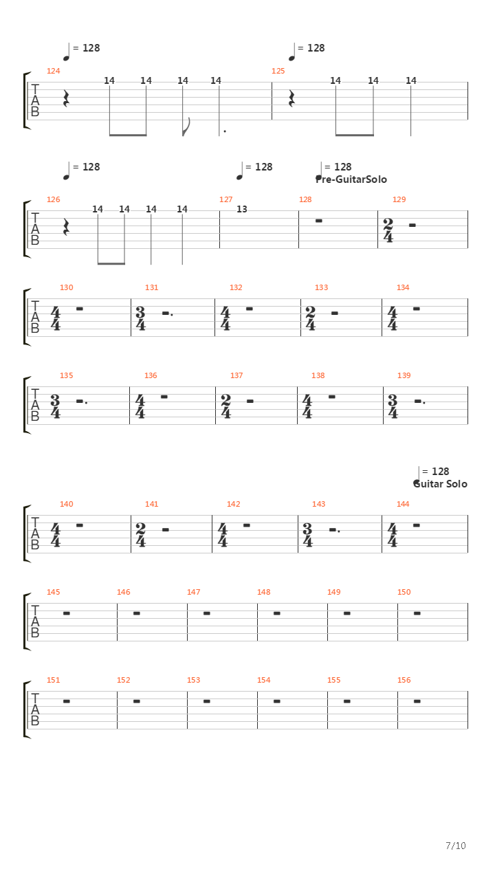 Blackened吉他谱