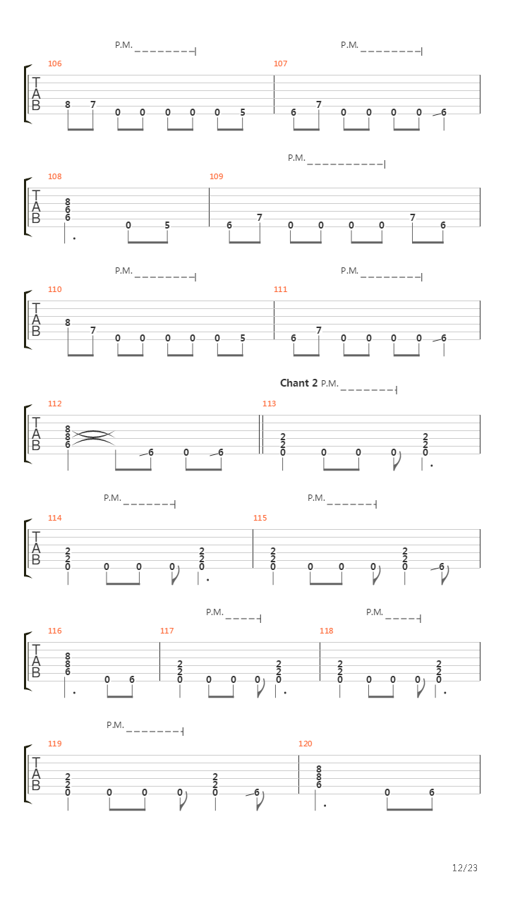 Blackened吉他谱