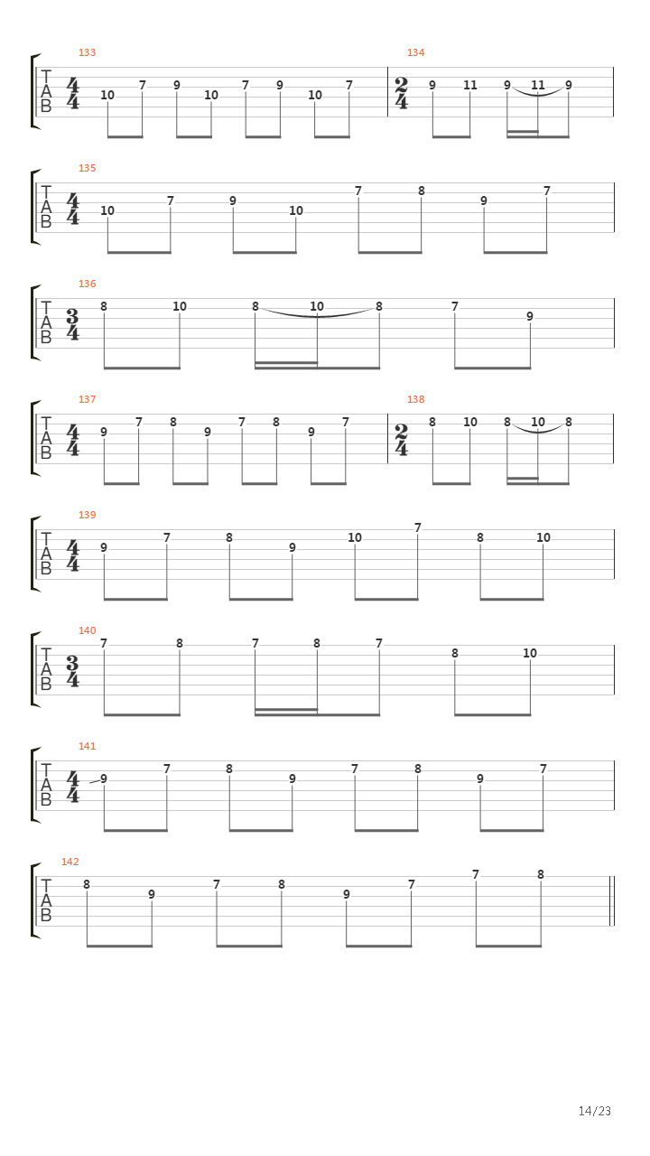 Blackened吉他谱