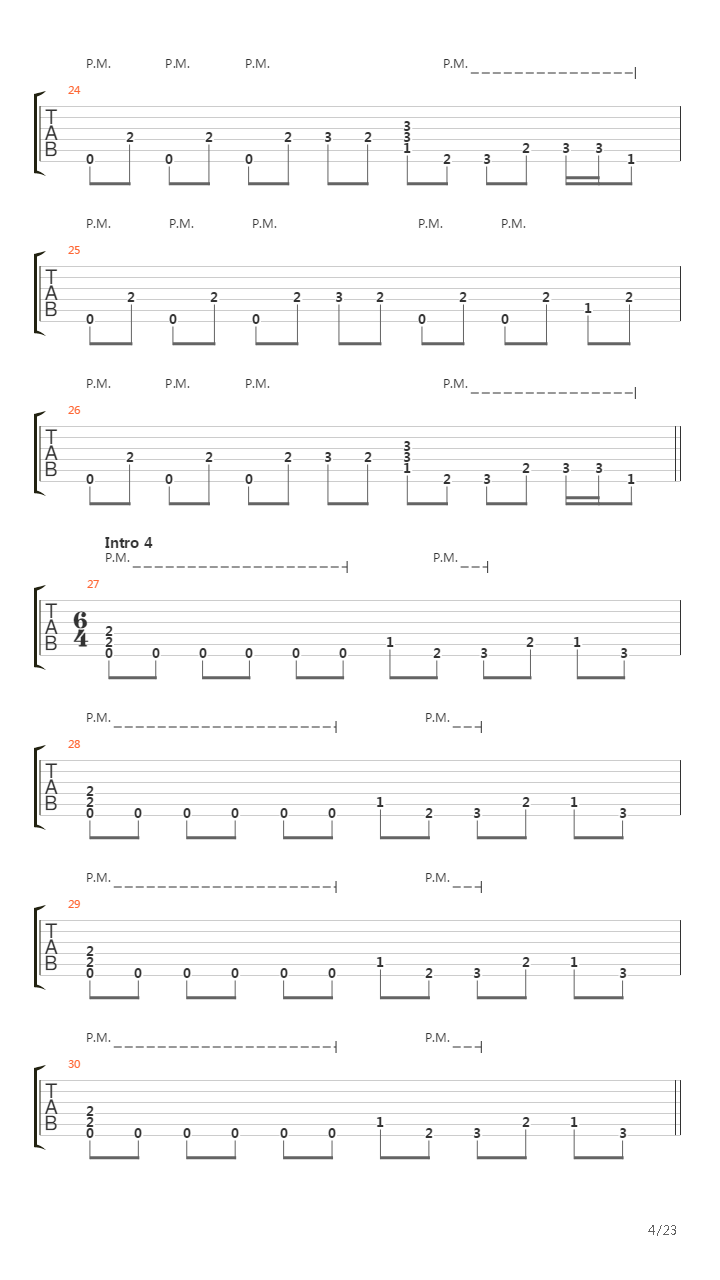 Blackened吉他谱