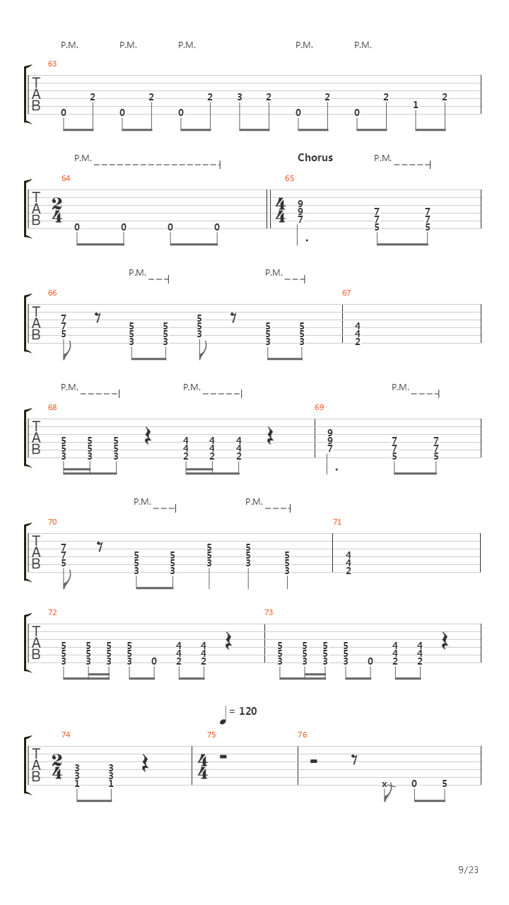 Blackened吉他谱