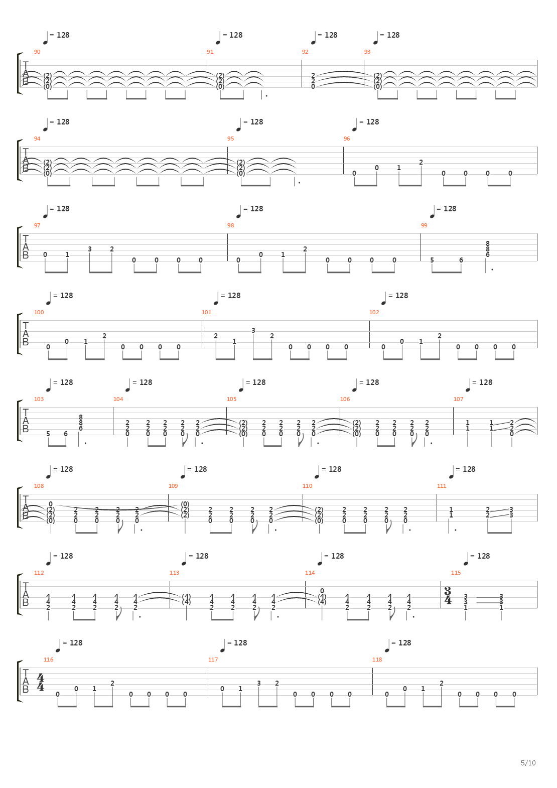 Blackened吉他谱