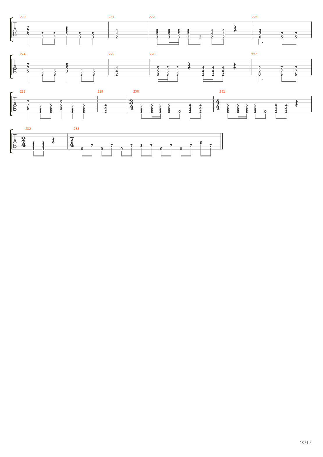 Blackened吉他谱