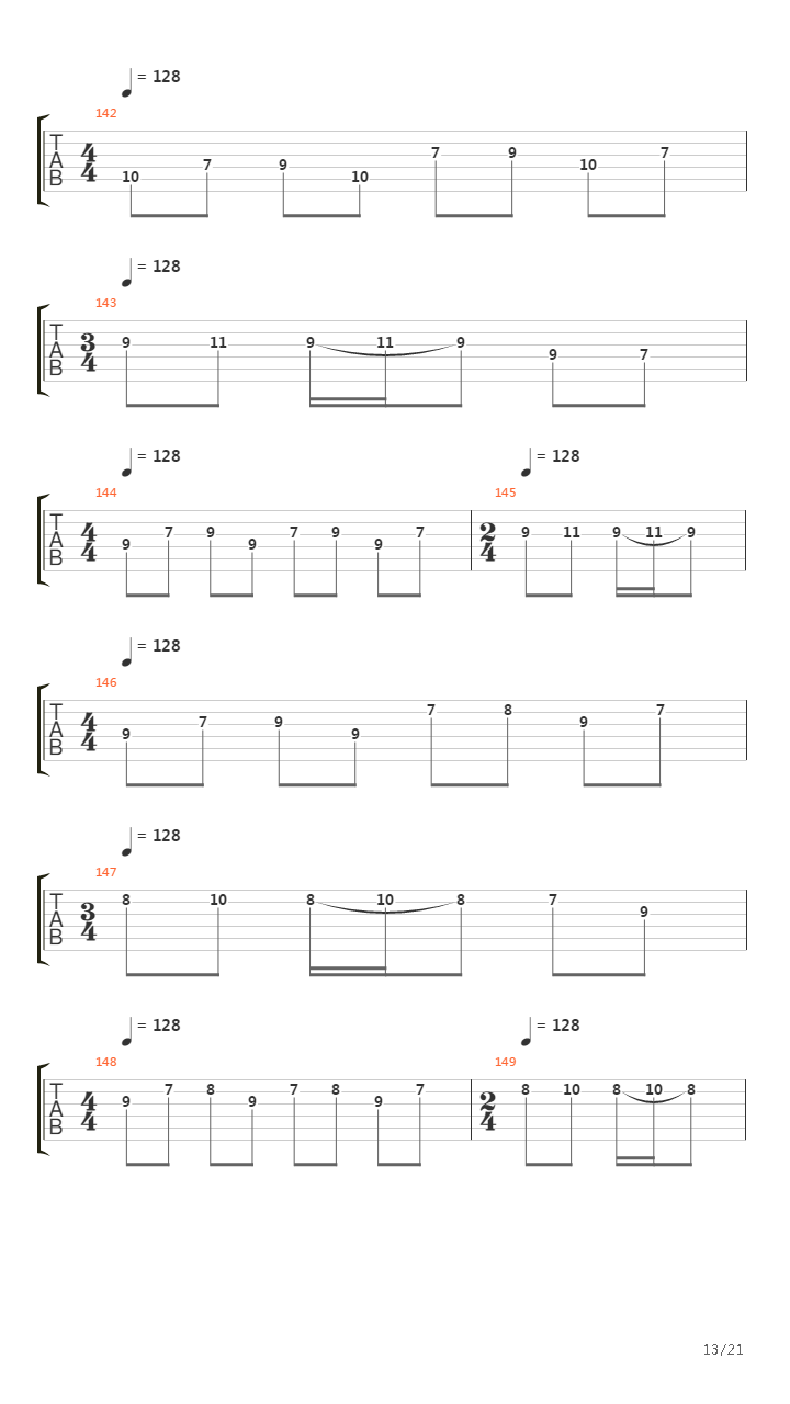 Blackened吉他谱