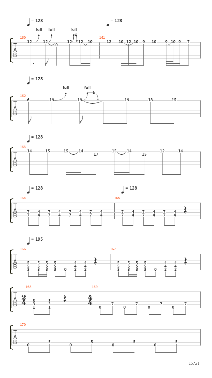 Blackened吉他谱