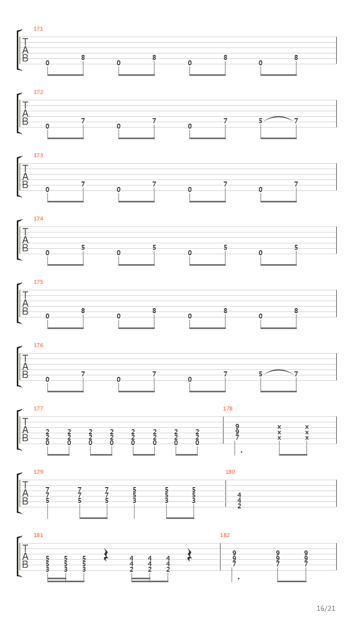 Blackened吉他谱