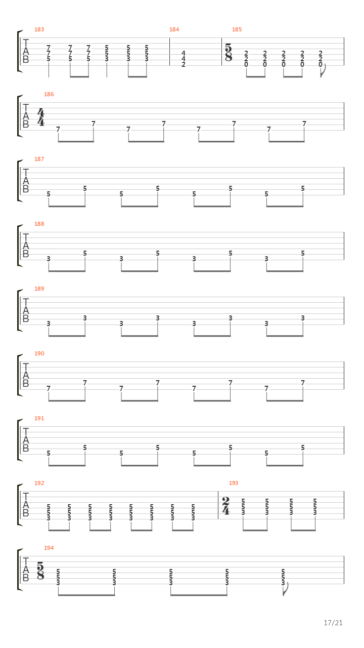 Blackened吉他谱