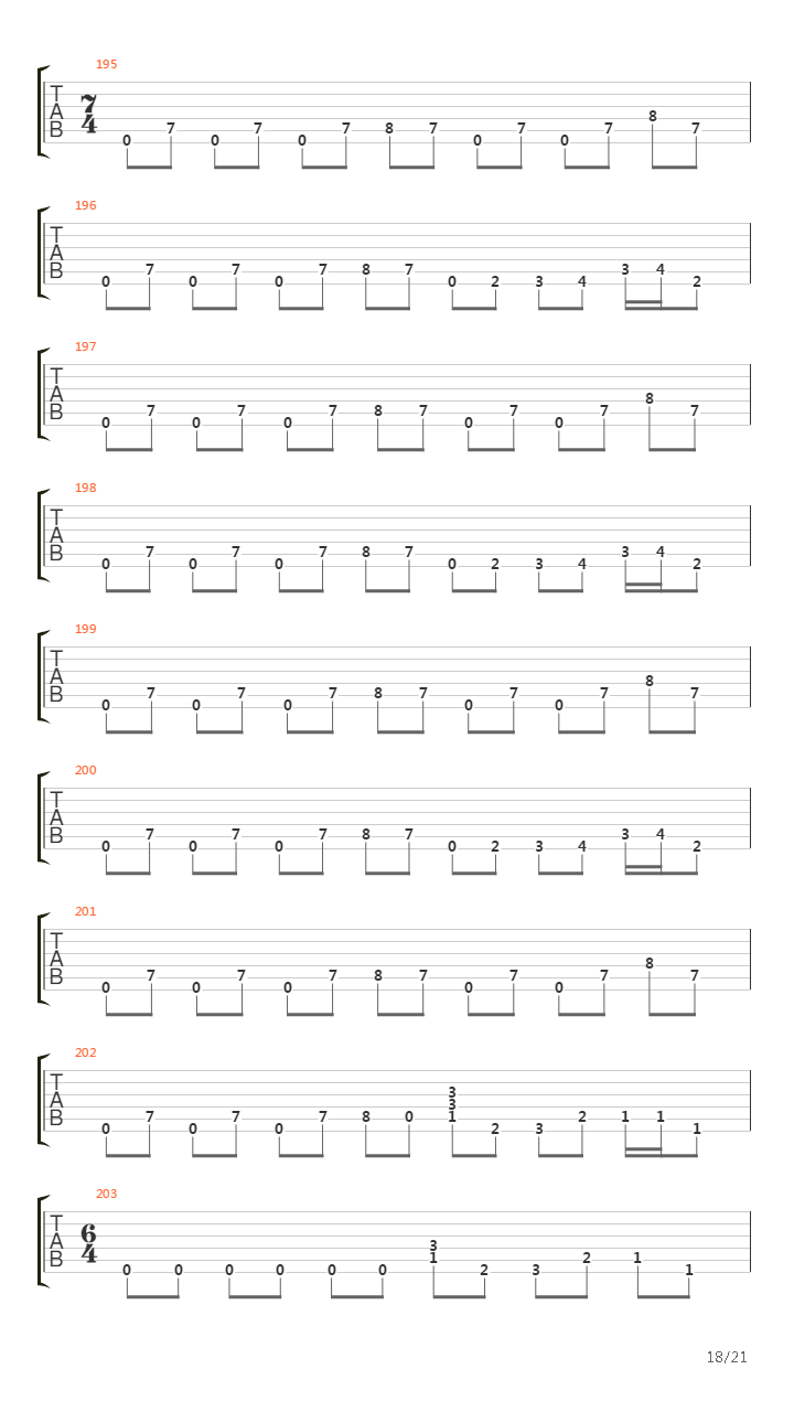 Blackened吉他谱