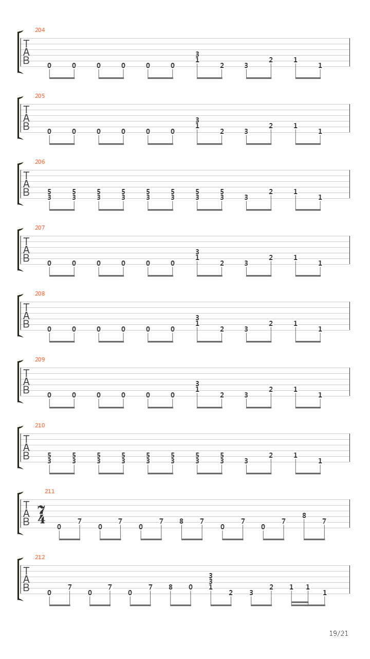 Blackened吉他谱