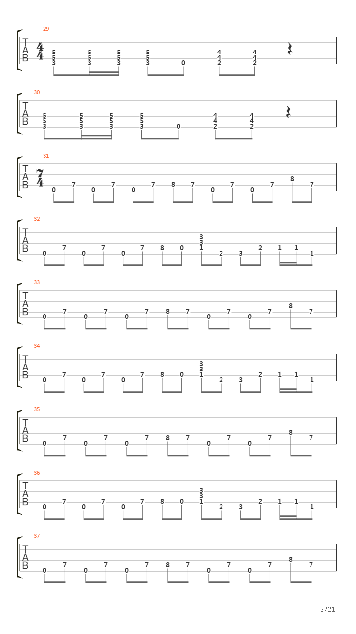 Blackened吉他谱