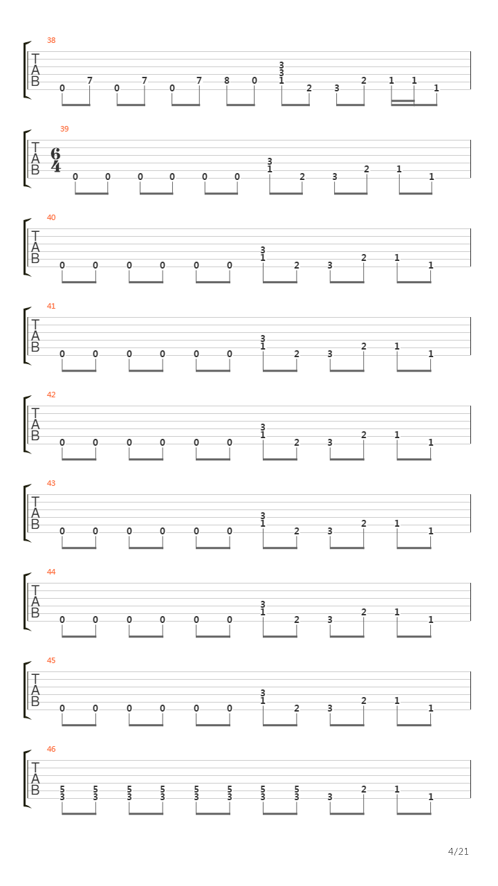 Blackened吉他谱