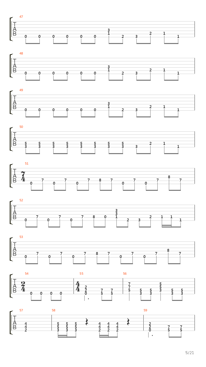 Blackened吉他谱