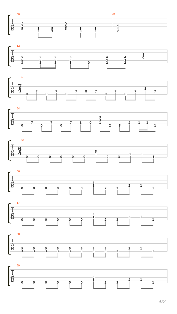 Blackened吉他谱