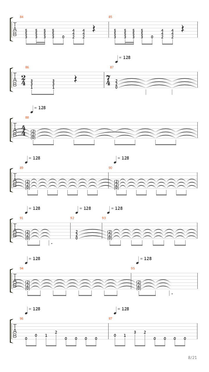 Blackened吉他谱