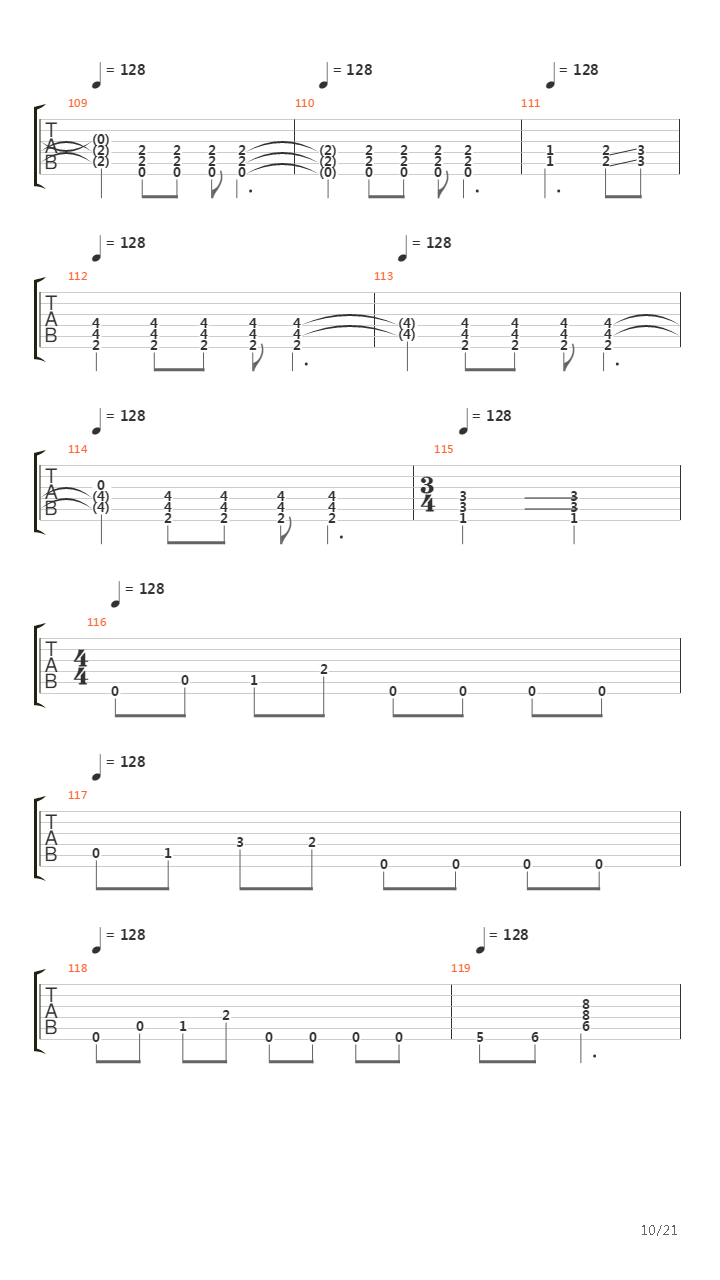 Blackened吉他谱