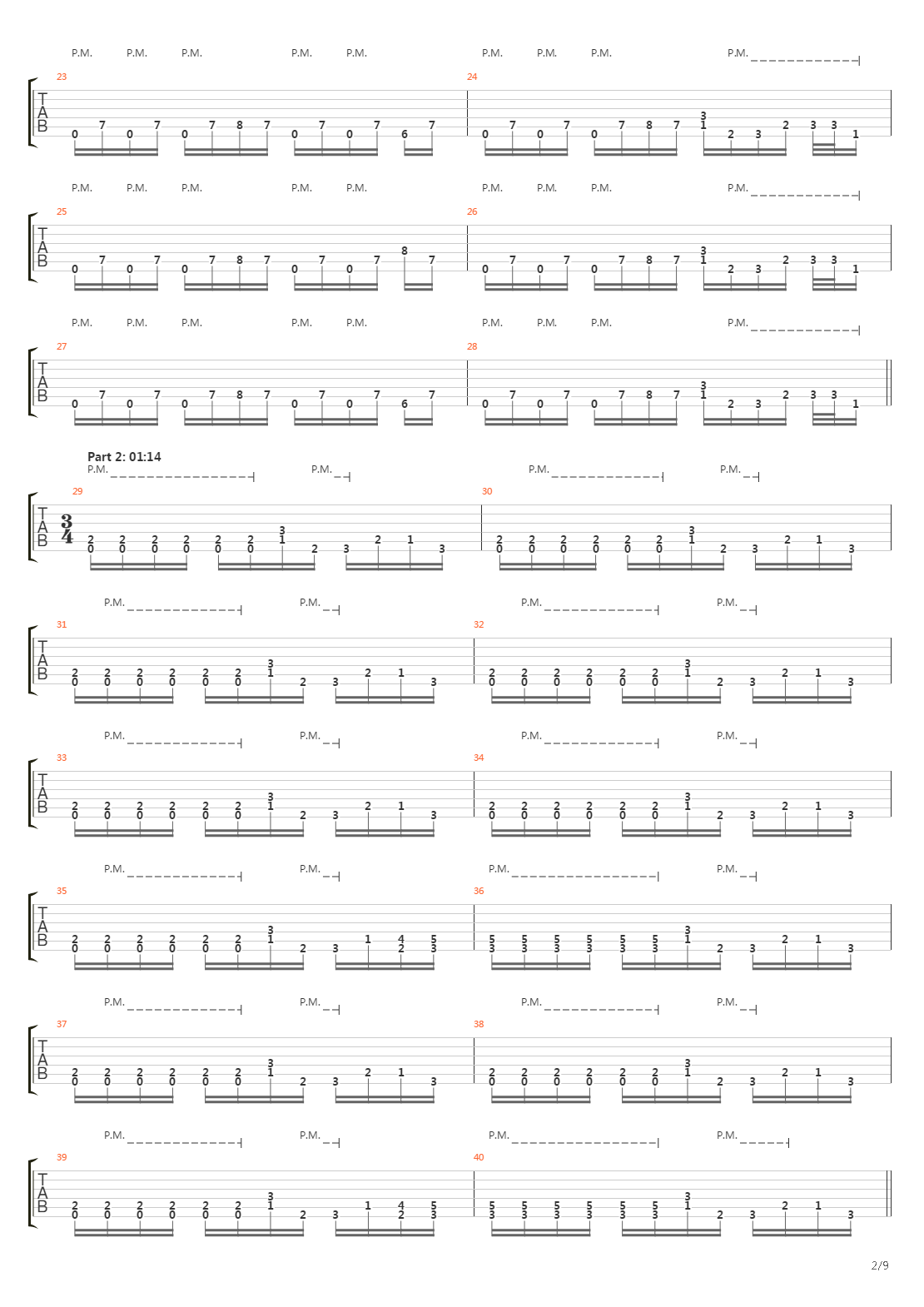 Blackened吉他谱