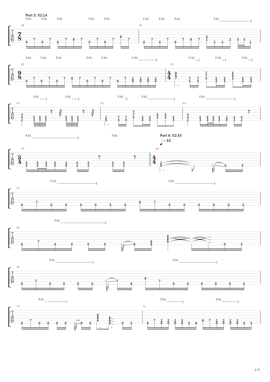 Blackened吉他谱