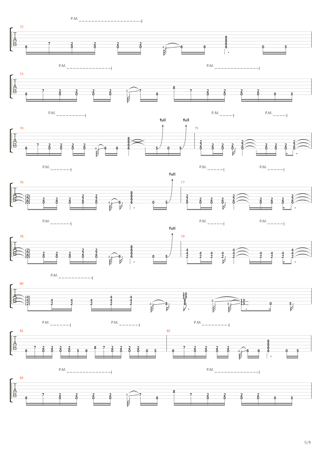 Blackened吉他谱