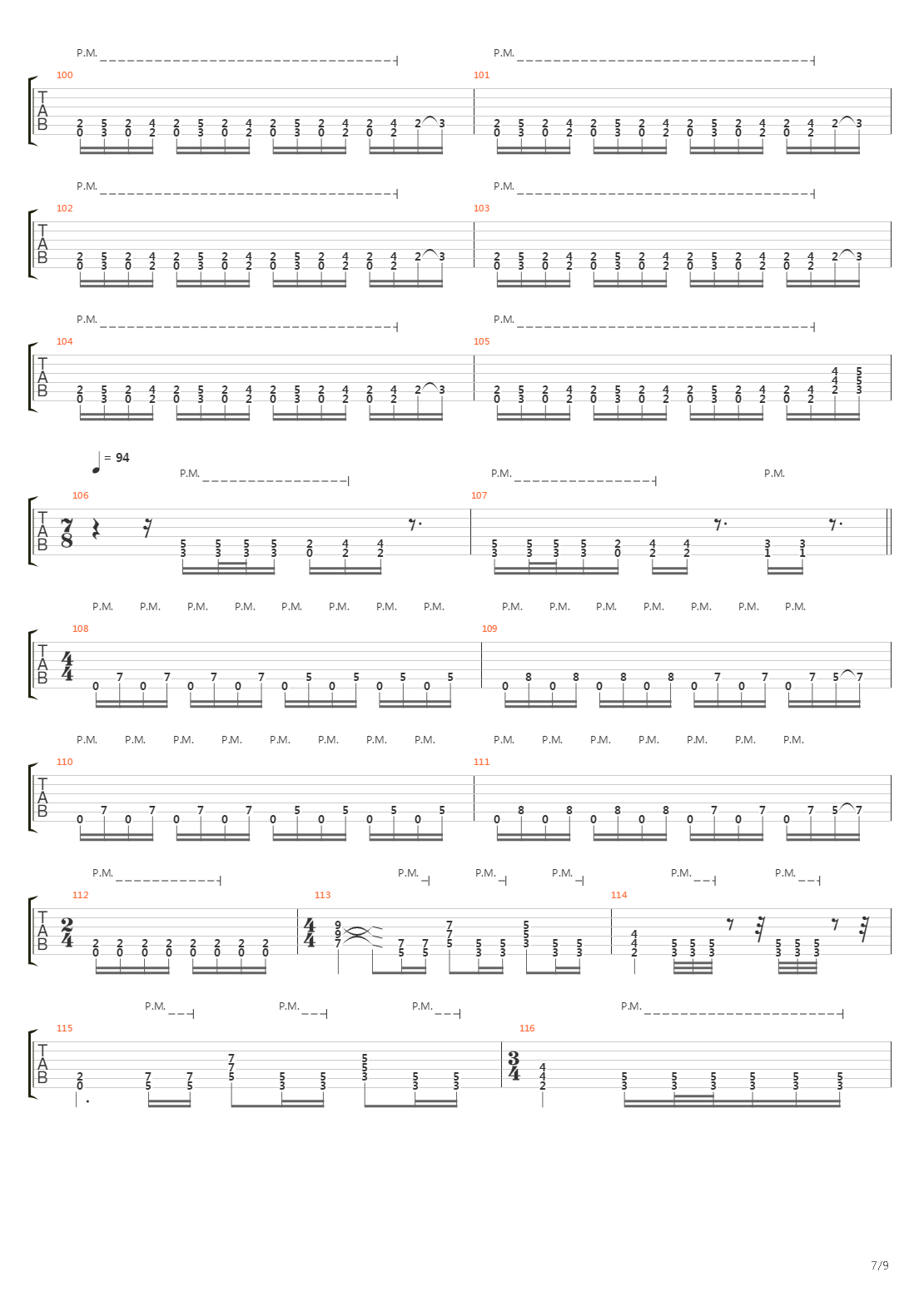 Blackened吉他谱