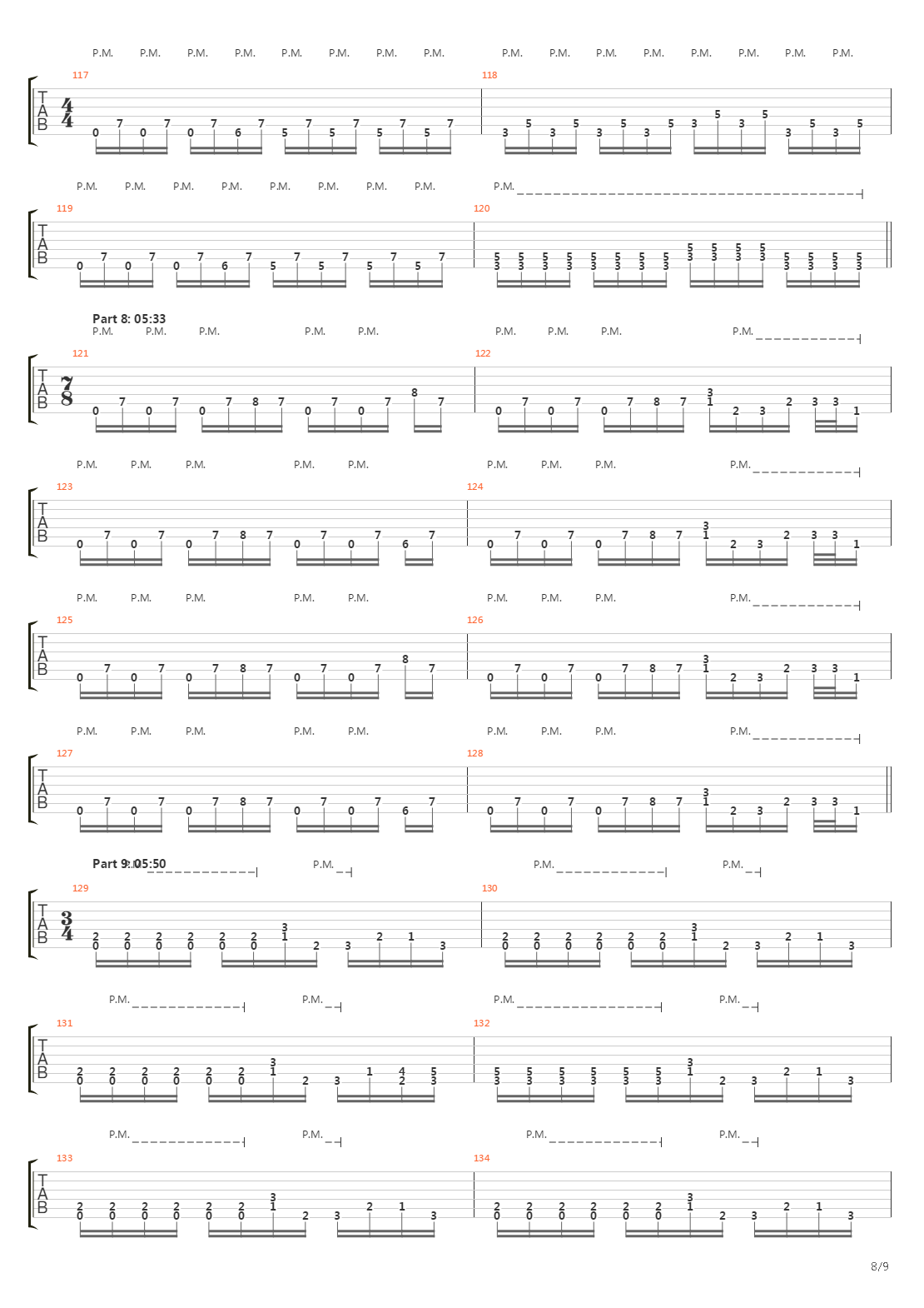 Blackened吉他谱