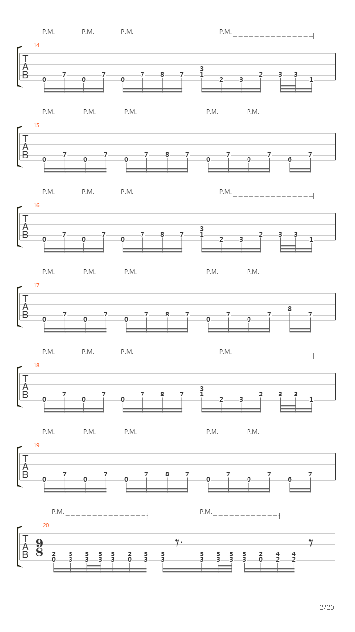 Blackened吉他谱