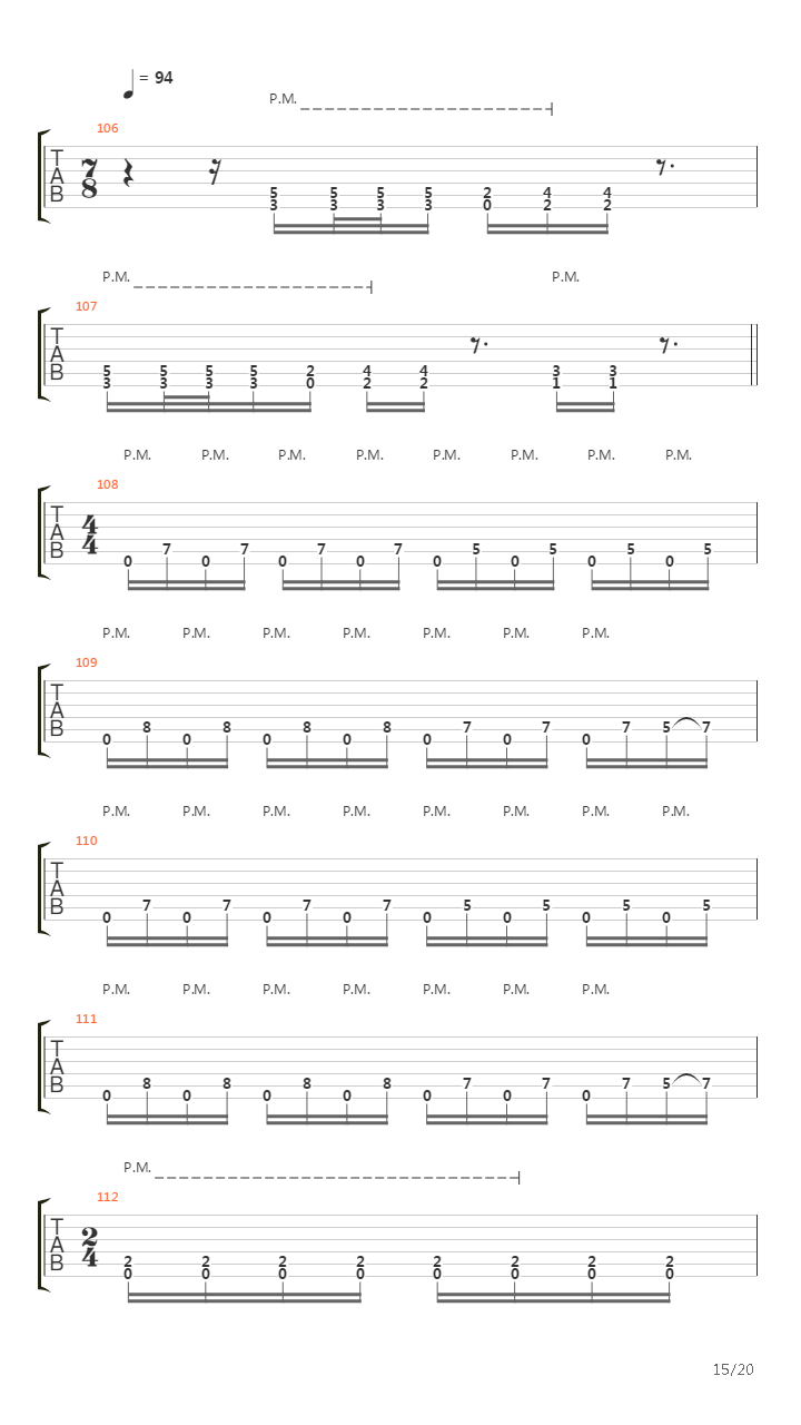 Blackened吉他谱