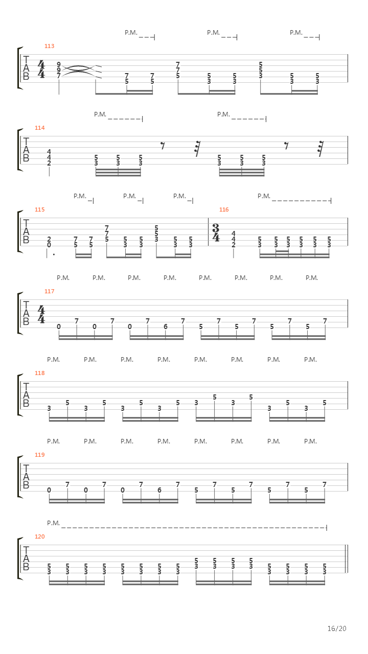 Blackened吉他谱