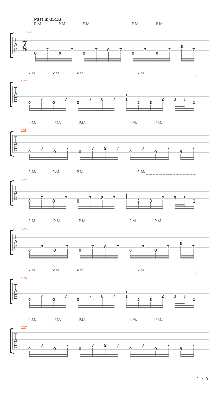 Blackened吉他谱