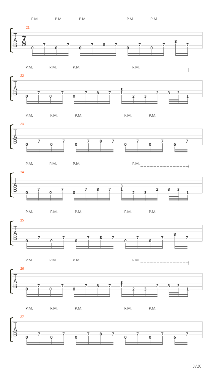 Blackened吉他谱