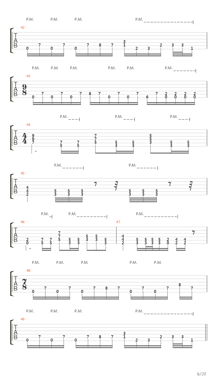 Blackened吉他谱