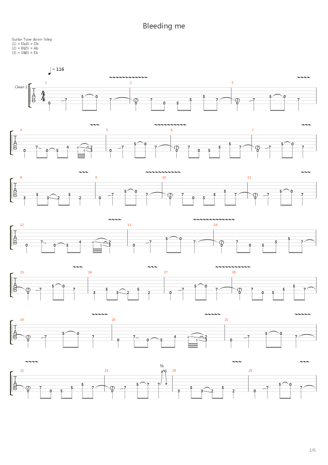 Bleeding Me吉他谱