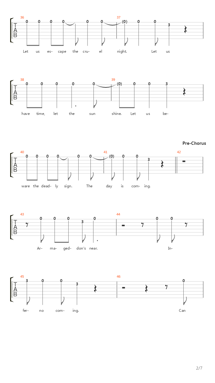 Blitzkrieg吉他谱