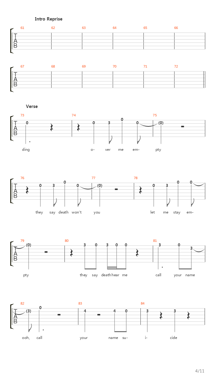 Cyanide吉他谱